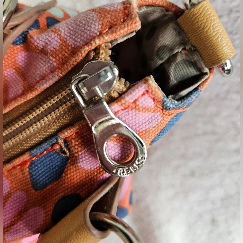RELIC Pink Flower Power Canvas Shoulder Bag
